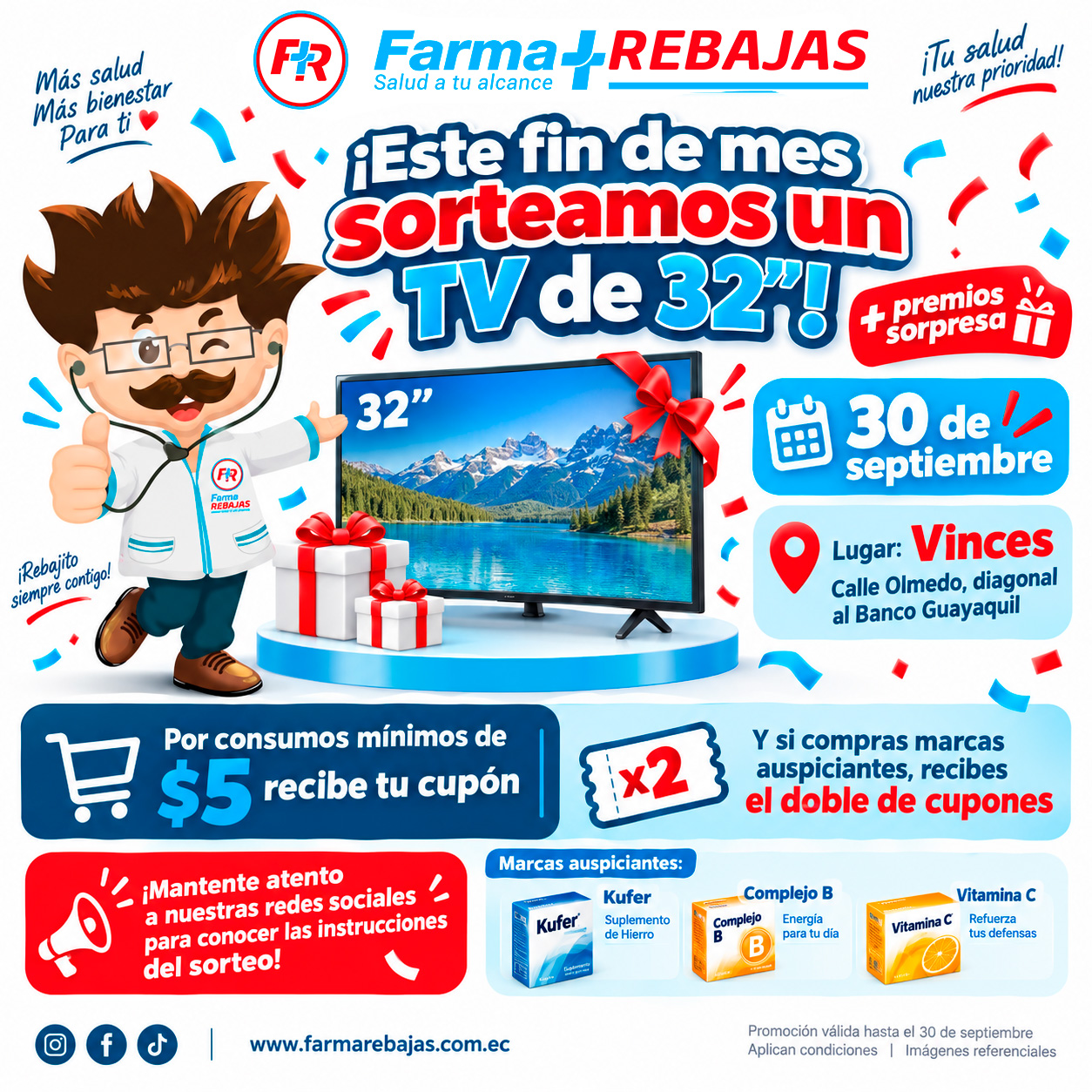 Sorteo de un TV de 32 pulgadas en Vinces