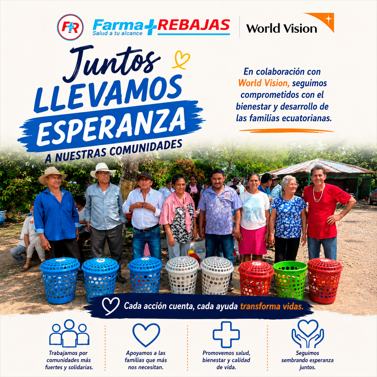 Farma Rebajas junto a World Vision en el Cantón Vinces