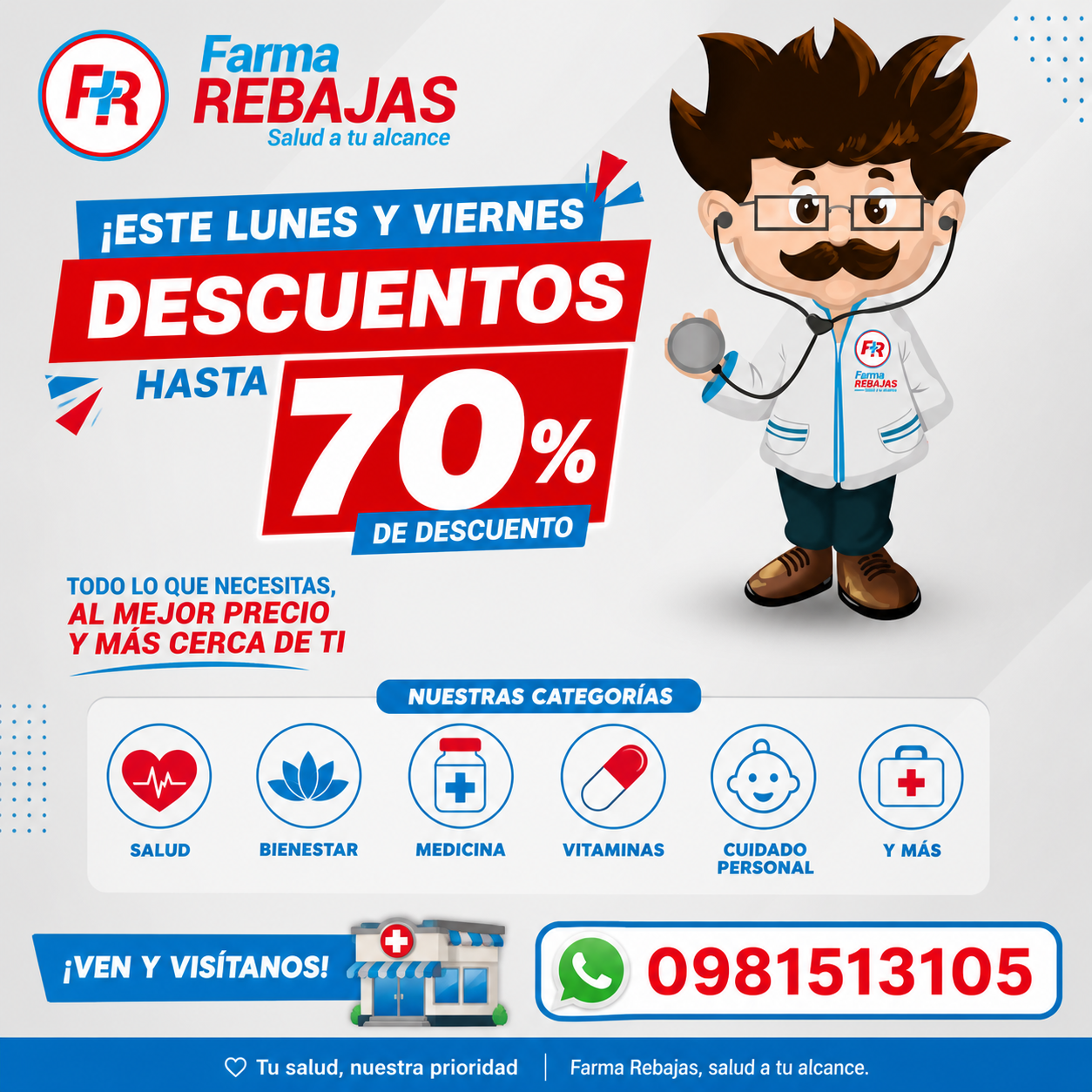 Lunes y Viernes hasta 70% de descuento